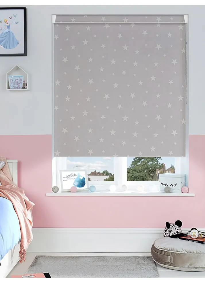 Glow In The Dark Stars Blackout Grip Fit® No Drill Roller Blind