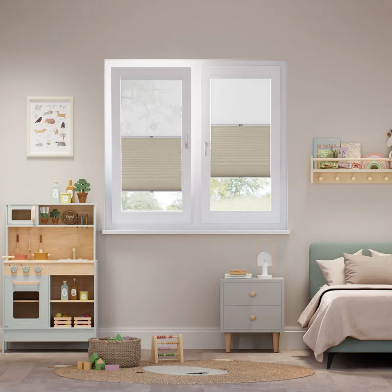 Stick On Night & Day Duo Voile Limoncello Thermal Blind