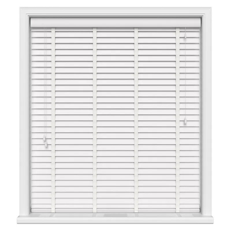 True White Grain With Tapes Eco-wood Blinds Uk