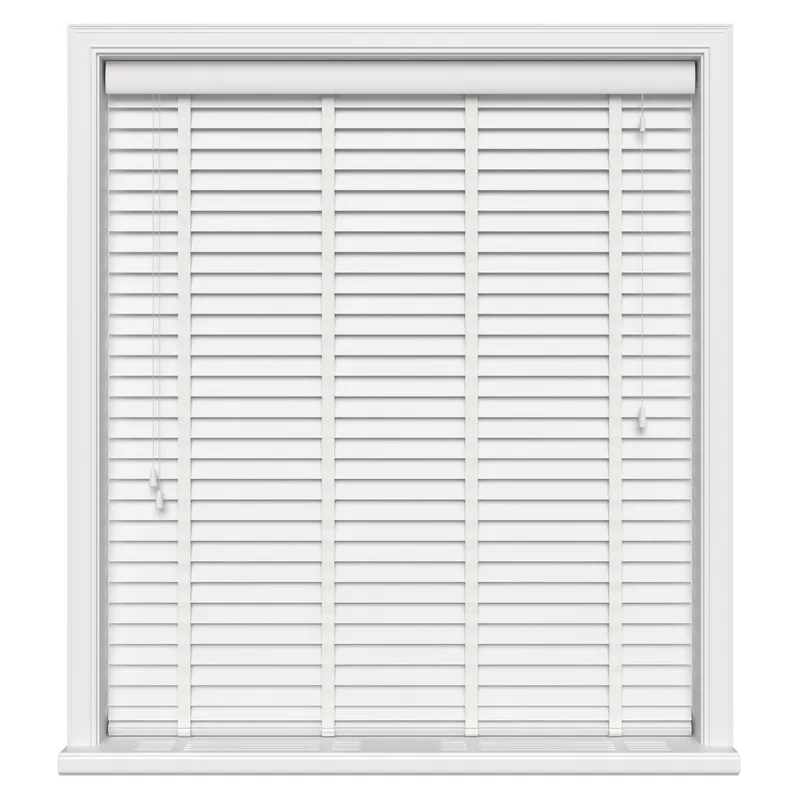 True White Grain With Chalk Tapes Eco-wood Blinds Uk