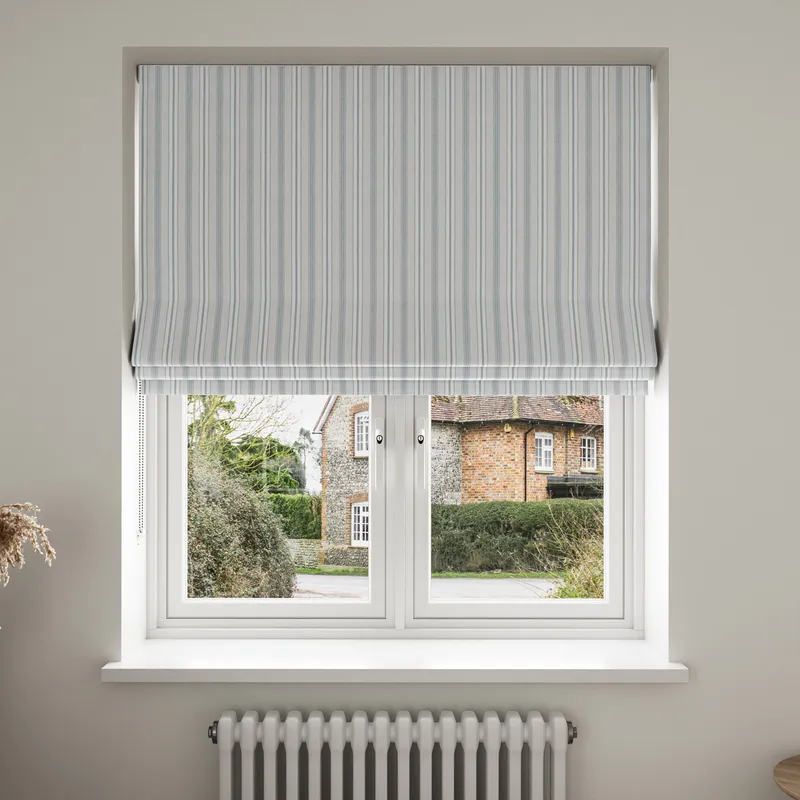Laura Ashley Suffolk Stripe Slate Blinds Uk