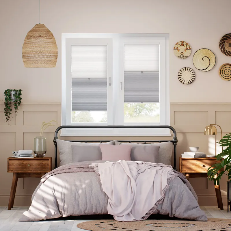 Stick On Night & Day Duo Slate Blue Thermal Blind