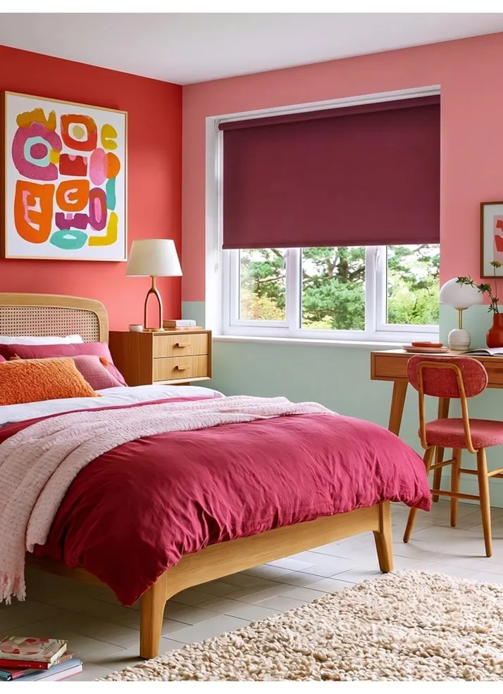 Burgundian Red Daylight Roller Blind