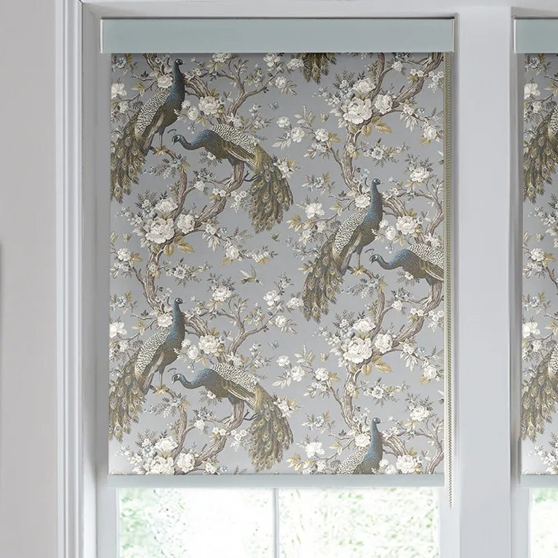 Laura Ashley Belvedere Made To Measure Blackout Roller Blind Chalk Blue
