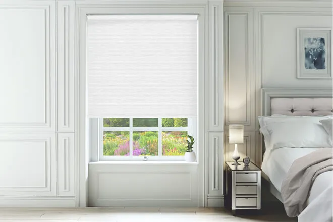 Alamo White - Textured Blackout Roller Blind