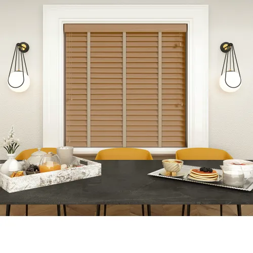Soho Wood Blind With Canvas Ladder Tapes