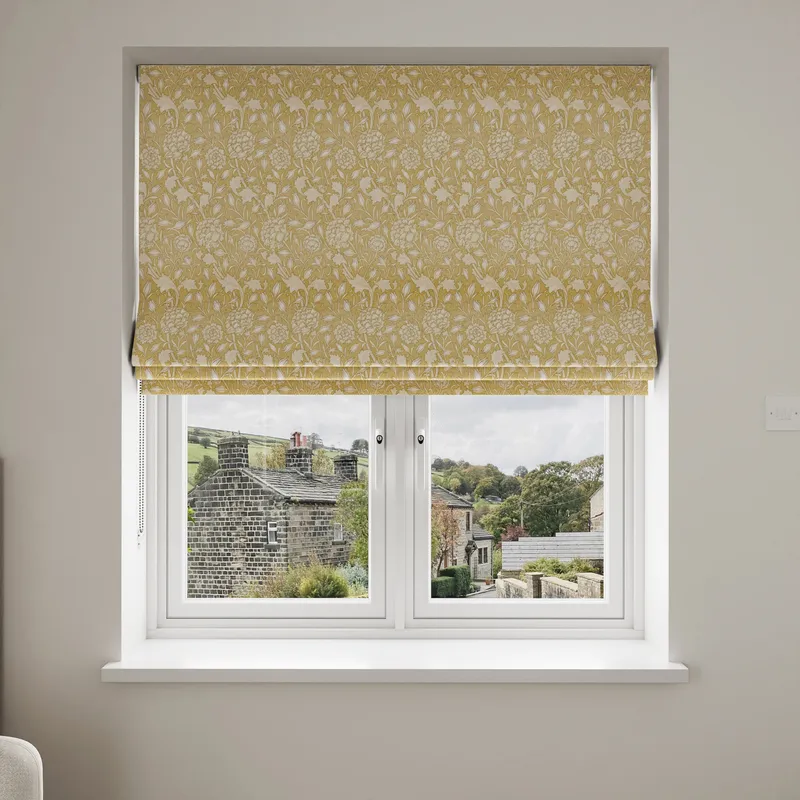 William Morris At Home Wild Tulip Ochre Blinds Uk