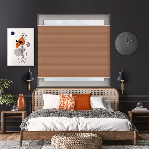 Tensioned Dovestone Blackout Terra Honeycomb Pleated Blind