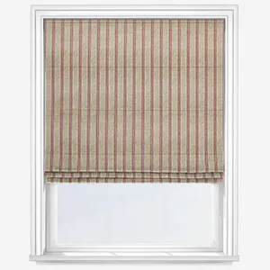 Emily Bond George Stripe Print Red Roman Blind