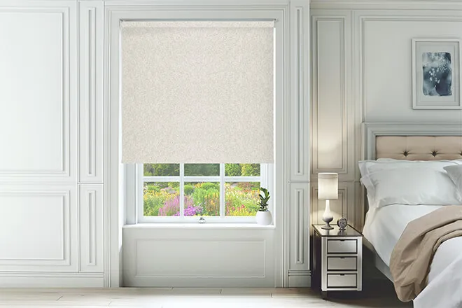 Athena Cream - Textured Blackout Roller Blind