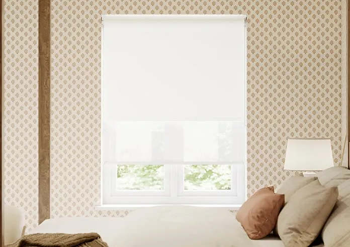 Rimini (Blackout) White & Illusion Pure - Double Roller Blind