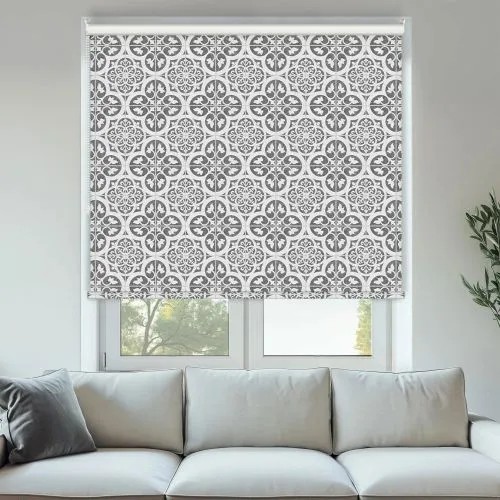 Tiles Monochrome Roller Blinds - Shop Now