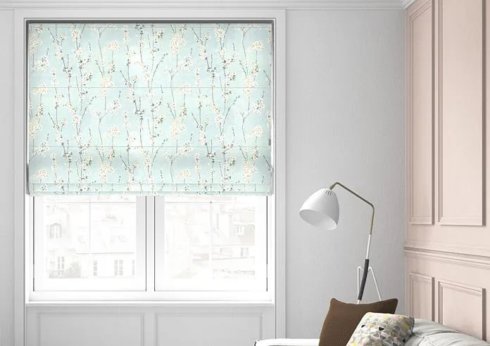 Almond Blossom Porcelain - Roman Blind