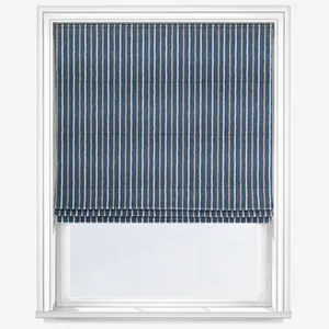 Cromer Stripe Indigo Roman Blind