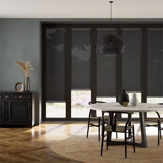 Bifold Clickfit Voile Charcoal Grey Pleated Blind