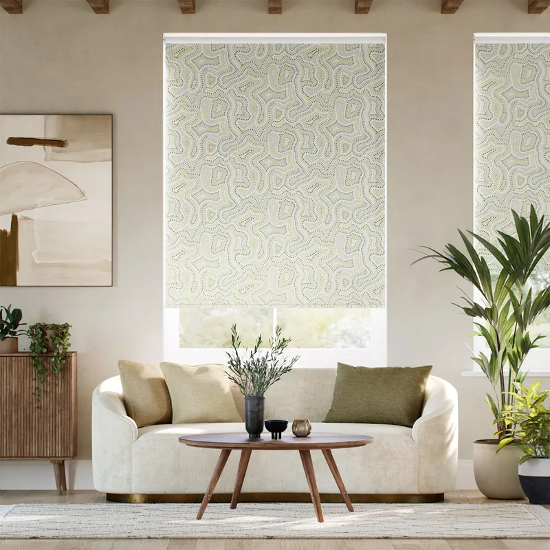 Twist2go Sunstone Ochre Forest Roller Blind