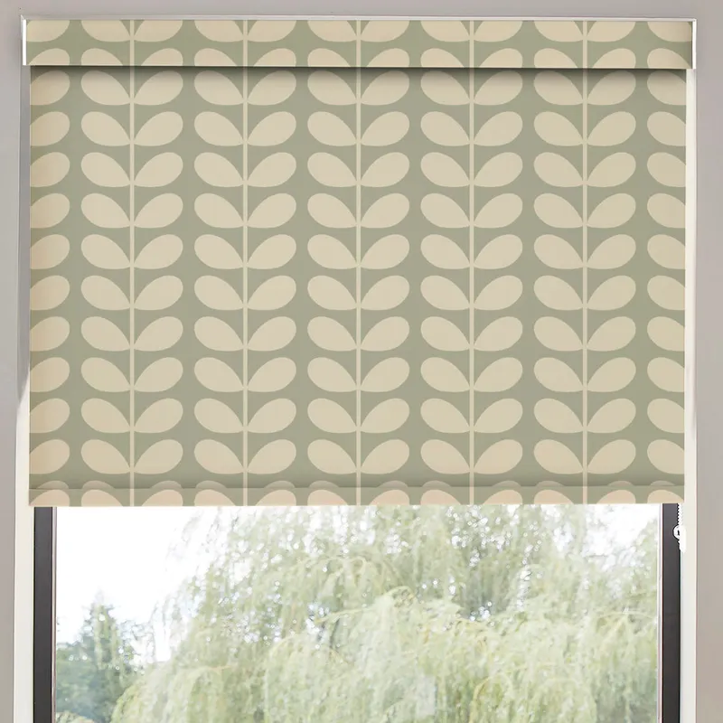 Orla Kiely Solid Stem Made To Measure Blackout Roller Blind Pebble