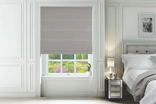 Firenze Light Grey - Velour Roman Blind