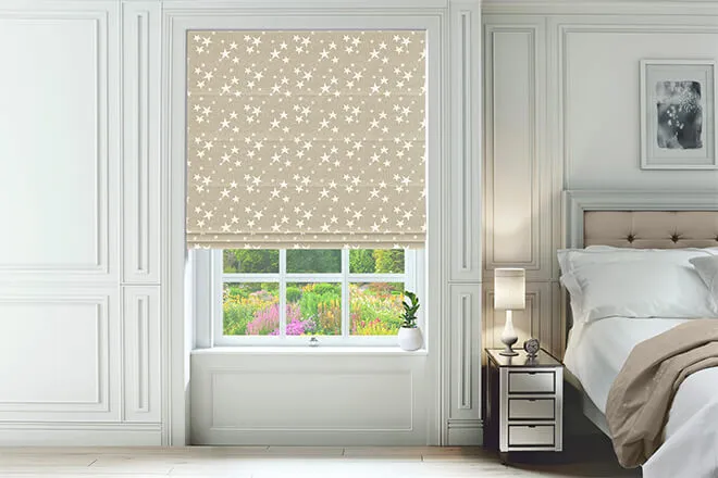 Emily Bond St Maws Linen - Designer Roman Blind