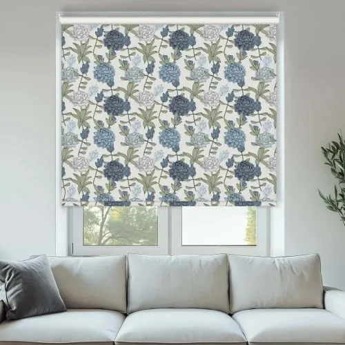 Zinnia Blue Cordless Roller Blinds - Shop Now