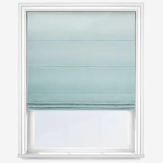 Casamance Winona White Celadon Roman Blind