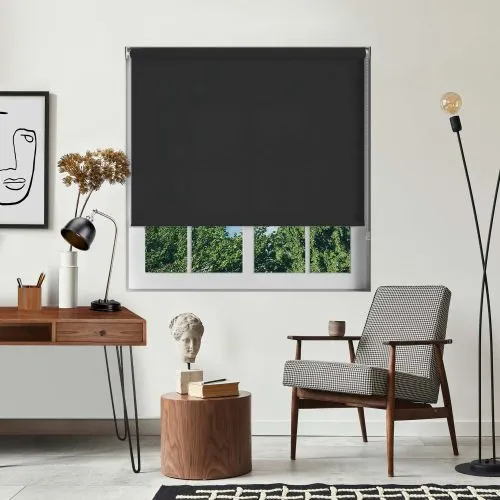 Luxe Black Roller Blind