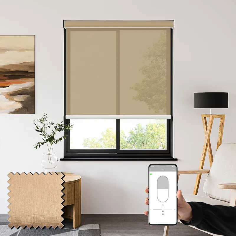 Lucid Sand Battery Powered Electric Voile Roller Blinds