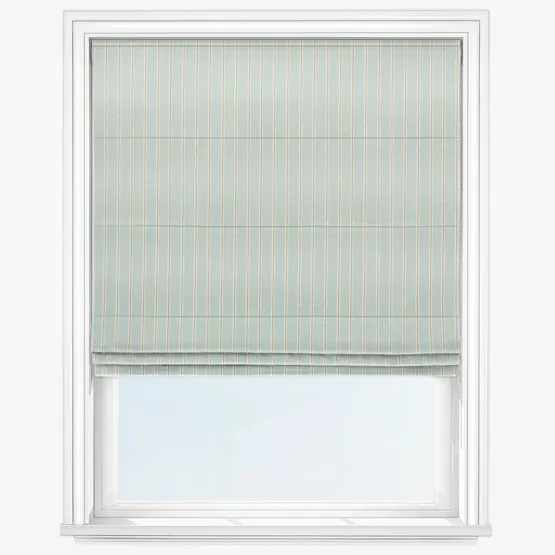 Rowing Stripe Duckegg Roman Blind