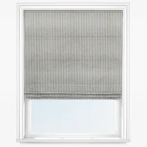 Pencil Stripe Pewter Roman Blind