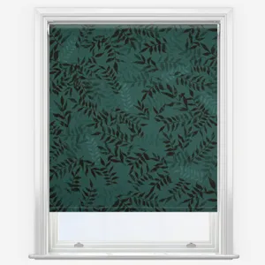 Sonova Studio Kaleidoscope Leaves Teal Roller Blind