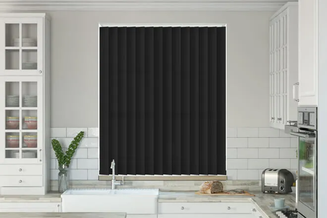 Chloe Black - Moisture Resistant Vertical Blind