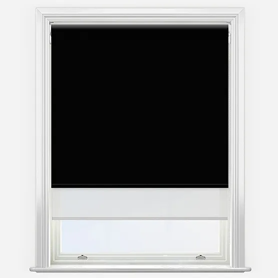 Double Roller Aqualuxe Black & White Double Roller Blind