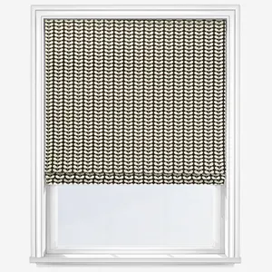 Orla Kiely Tiny Stem Black Roman Blind