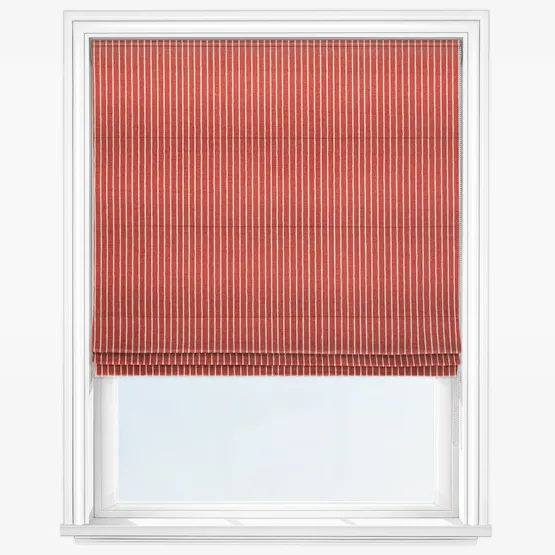 Pencil Stripe Gingersnap Roman Blind
