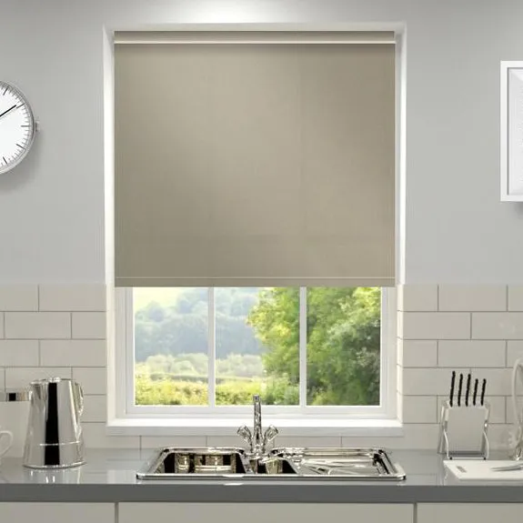 Kensington Plain Made To Measure Roller Blind Hessian