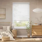 Vela Bright White Fabric Venetian Blind - 50mm Slat