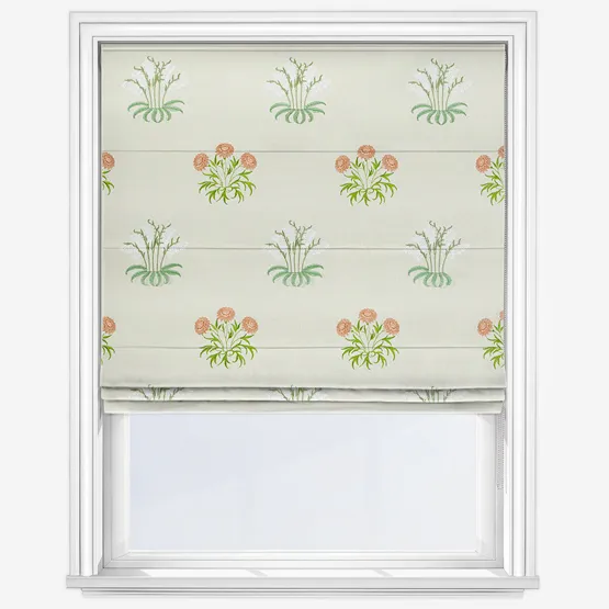 William Morris At Home Lily Flower Embroidery Nettle Roman Blind