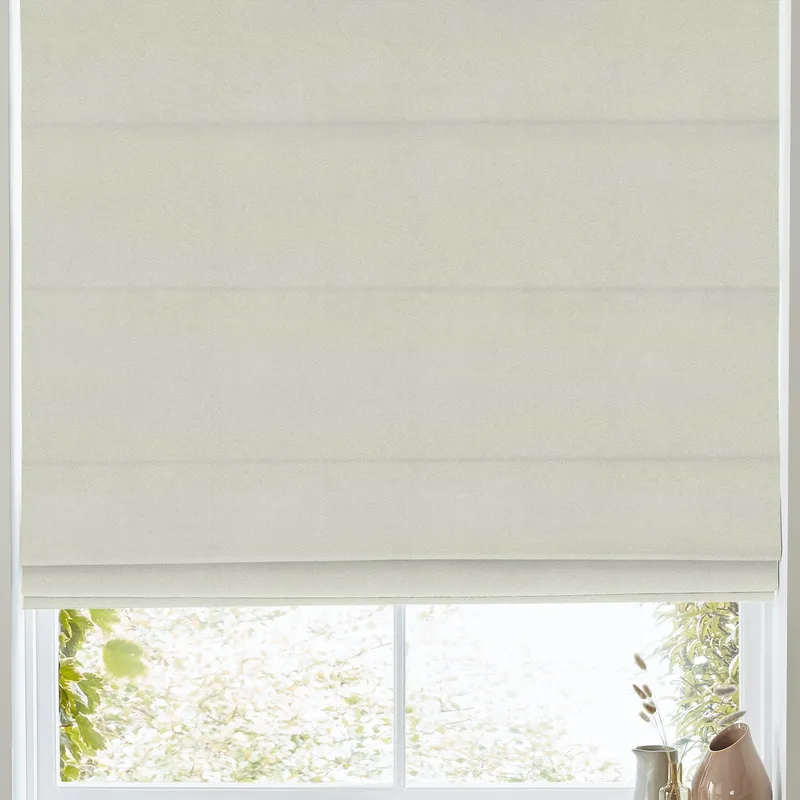 Florence Velvet Made To Measure Roman Blind Oyster