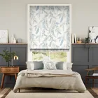 Dappled Ferns Blue Stone Roman Blind