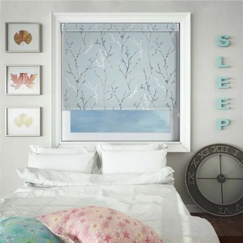 Osier Blue Pelmet Roller Blind