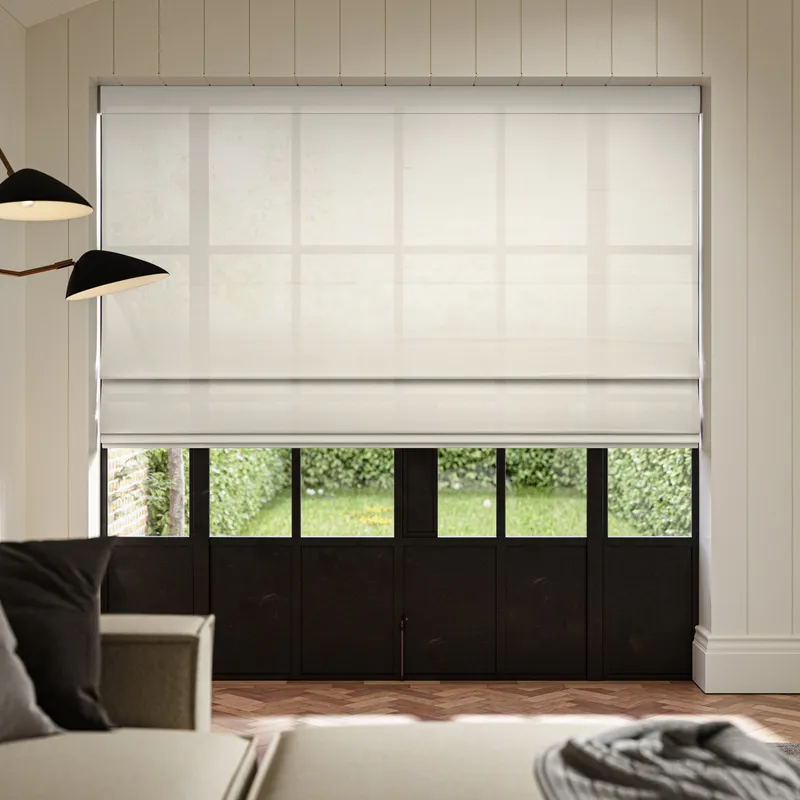 Ante Decor Karrika No Joins Sheer Made To Measure Roman Blind Linen