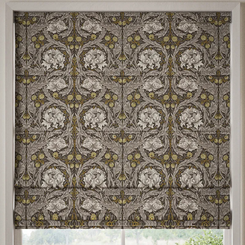 William Morris African Marigold Made To Measure Roman Blind Iron