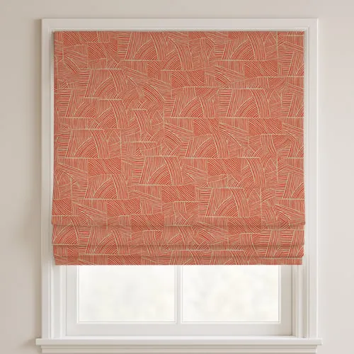 Maverick Tangerine Deluxe Roman Blinds