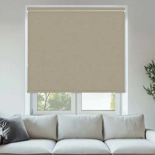 Durham Blackout Taupe Pelmet Roller Blinds - Light Control