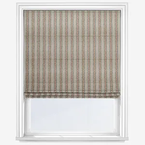 Emily Bond Block Printed Stripe Pink & Blue Roman Blind