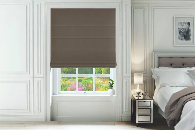 Linosa Cedar - Velour Roman Blind