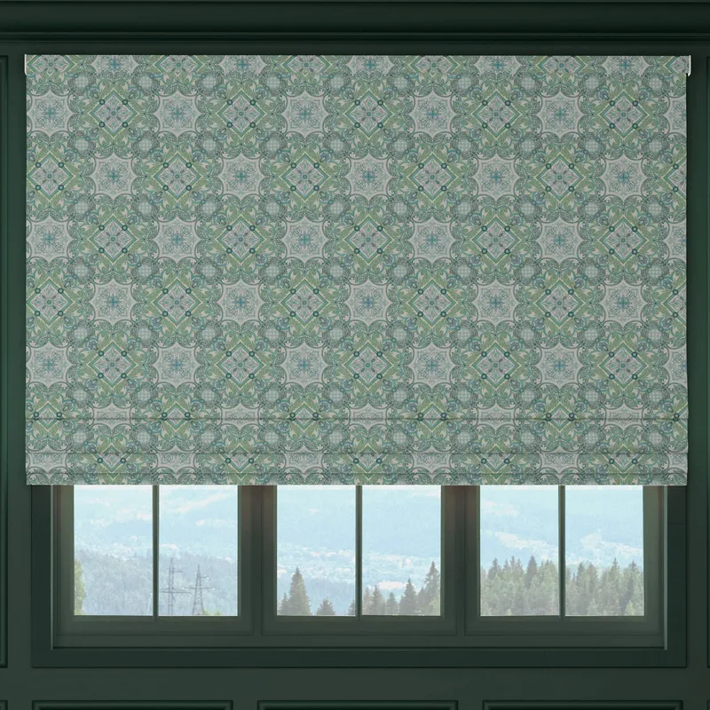 House Llewelyn-bowen Festivo Printed Made To Measure Roman Blind Verdrelle