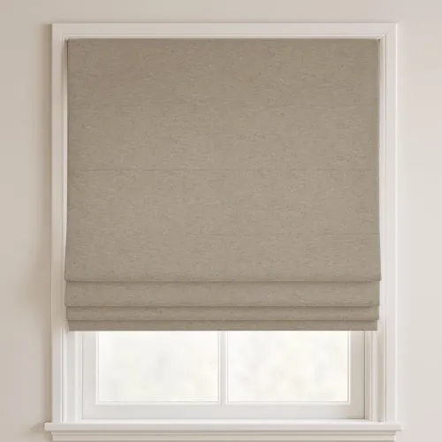 Noah Taupe Deluxe Roman Blinds
