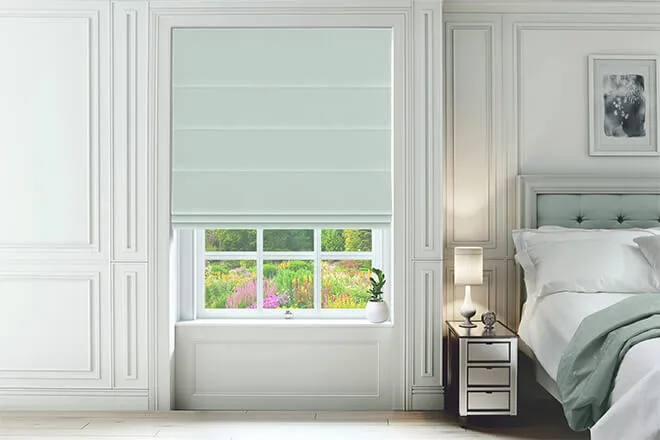 Omni Duck Egg - Velvet Twist Fit No Drill Roman Blind