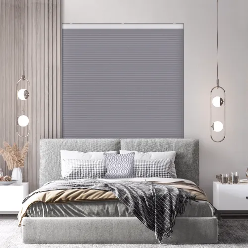 Vesso Grey Blackout Cordless Honeycomb Pleated Blind
